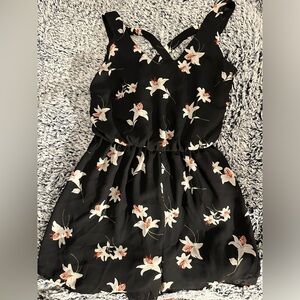 black floral romper
